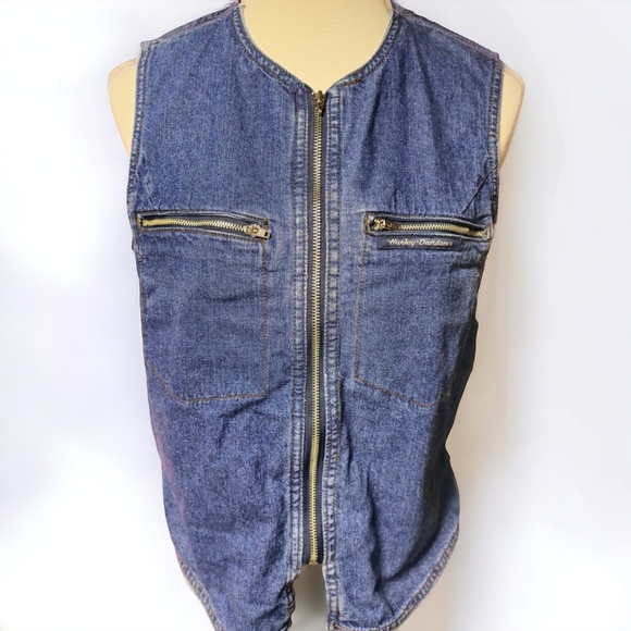 Harley-Davidson Jackets & Blazers - Harley-Davidson Denim Vest Size Small